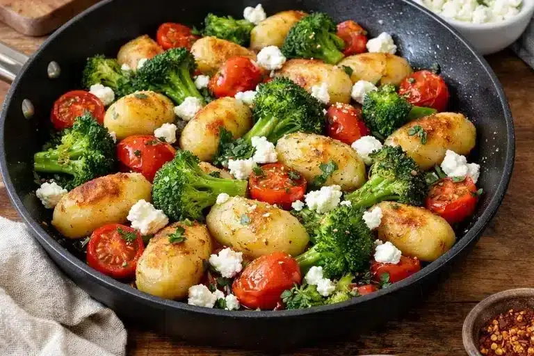 Schupfnudelpfanne mit Brokkoli