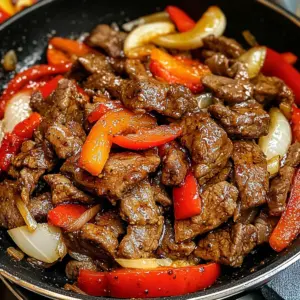 Schwarzer Pfeffer Rindfleisch Pfannenrühren