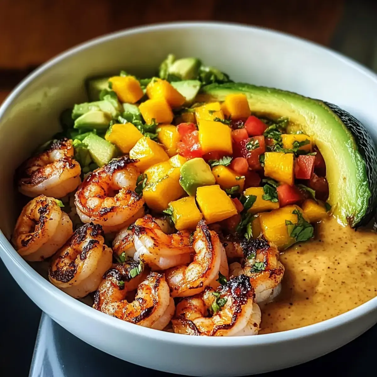 Shrimp und Avocado Schalen