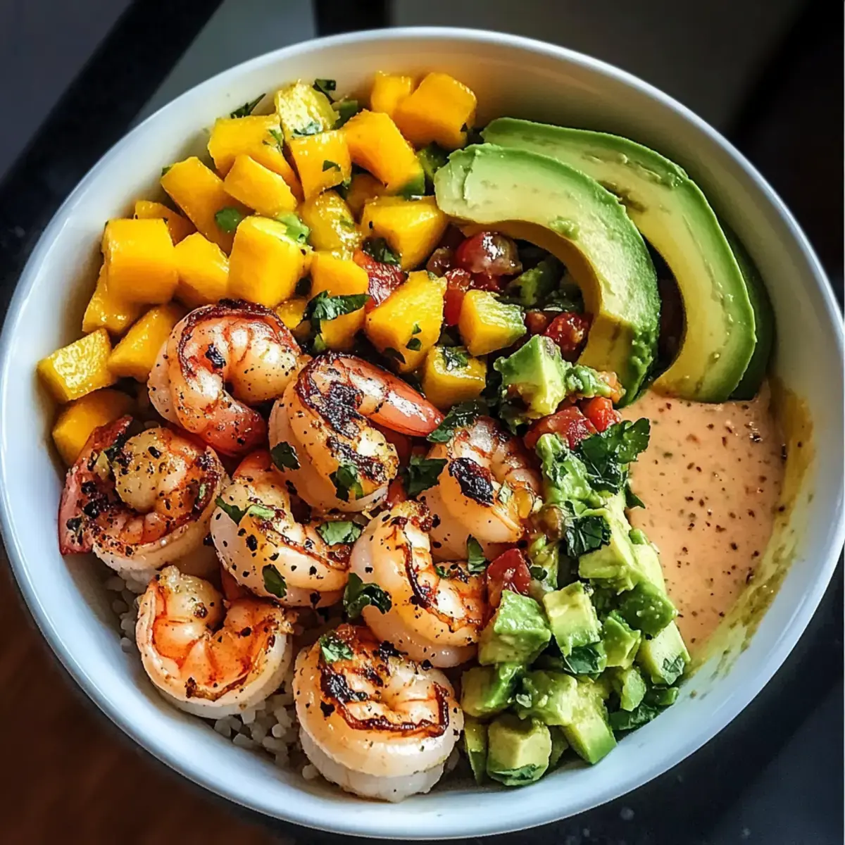 Shrimp und Avocado Schalen