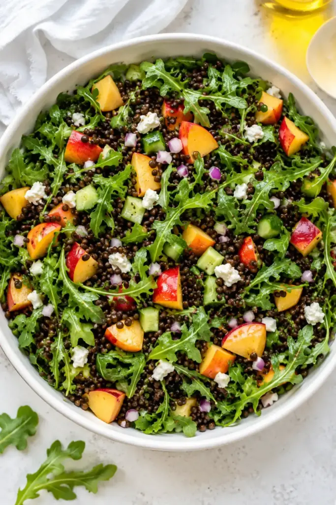 Sommerlicher Linsensalat mit Nektarinen