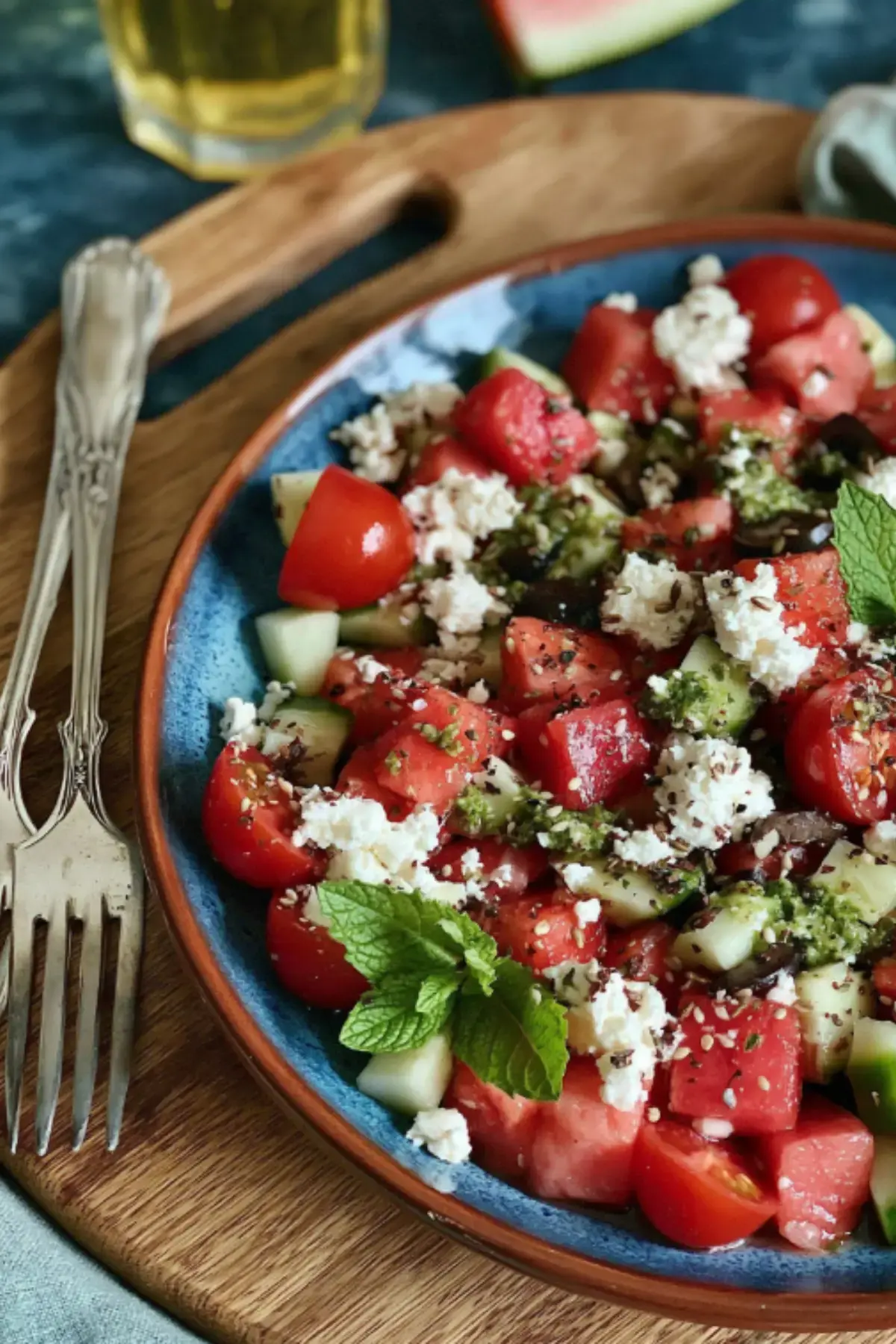 Sommersalat mit Wassermelone
