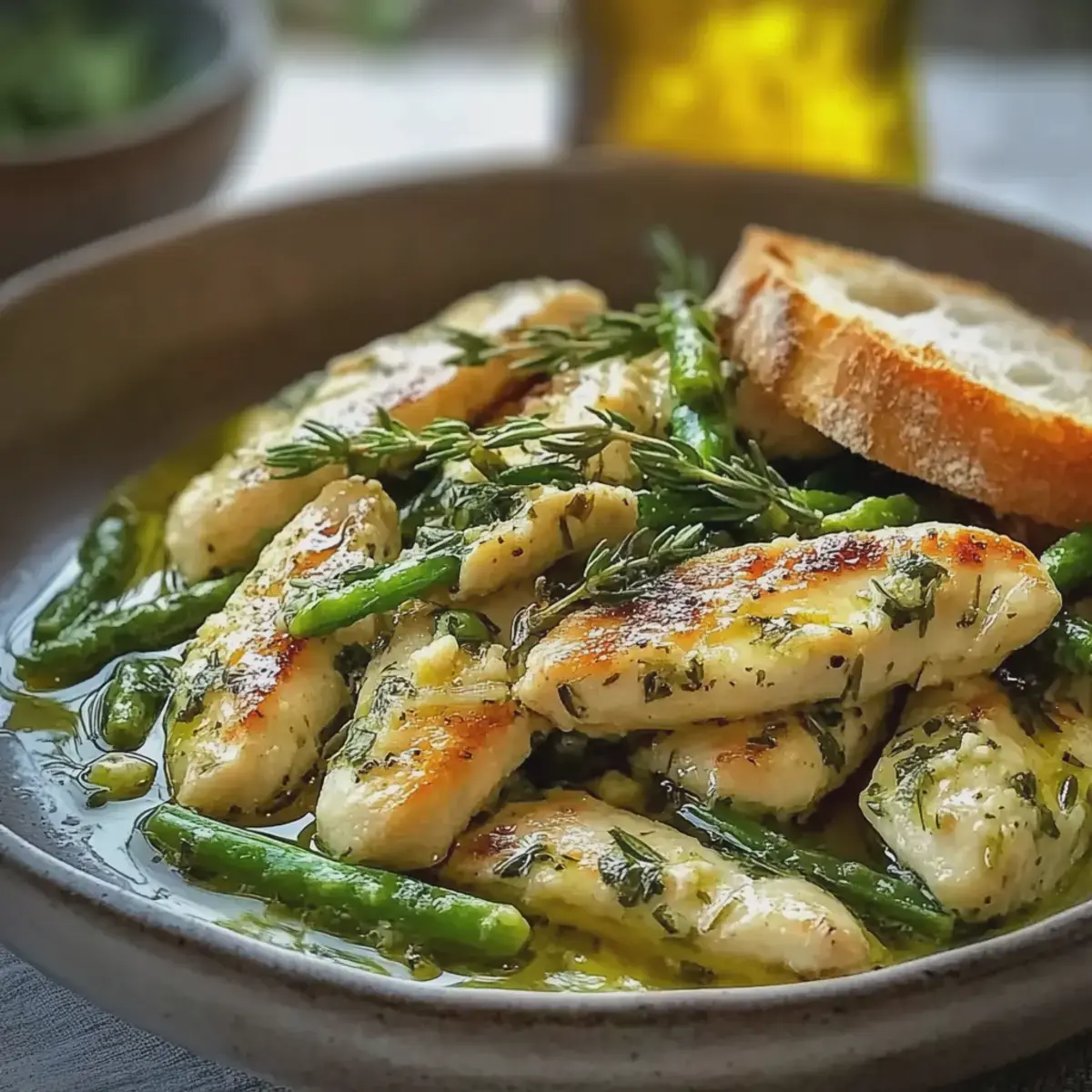 Spargel Geschnetzeltes mit Hähnchen