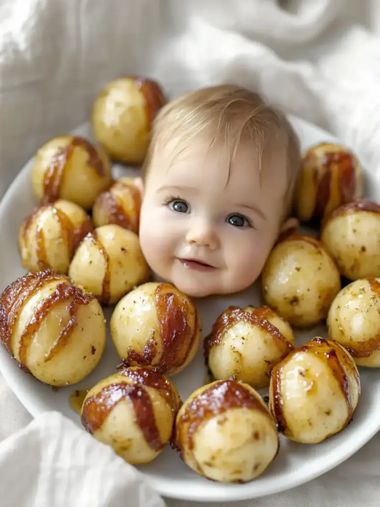 Speckumwickelte Baby-Kartoffeln