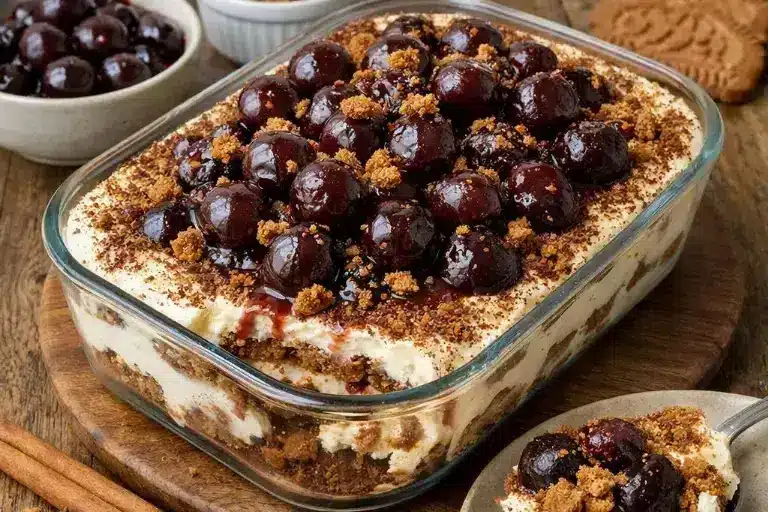 Spekulatius Tiramisu mit Gewürzkirschen
