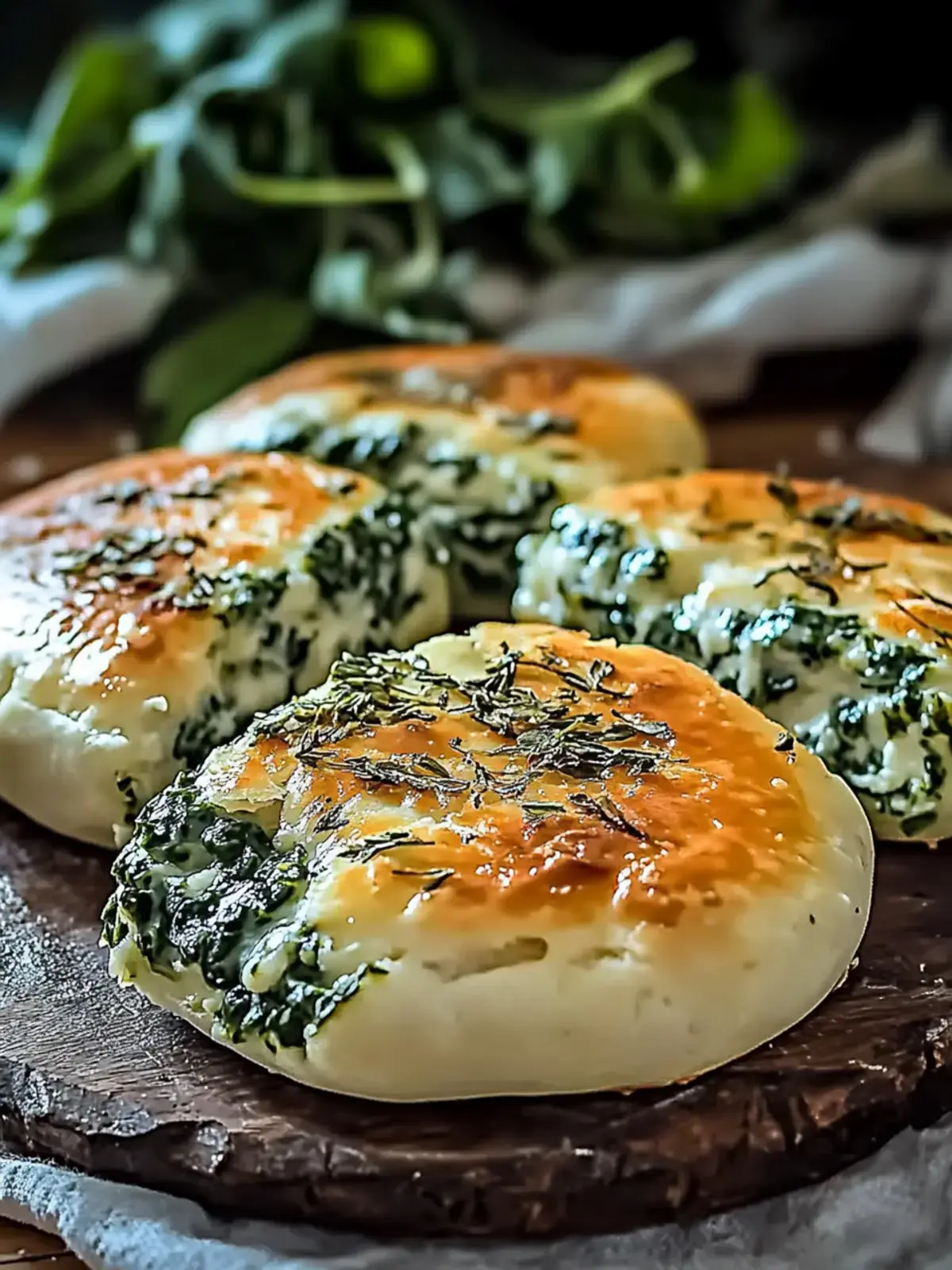 Spinat Hüttenkäse Fladen
