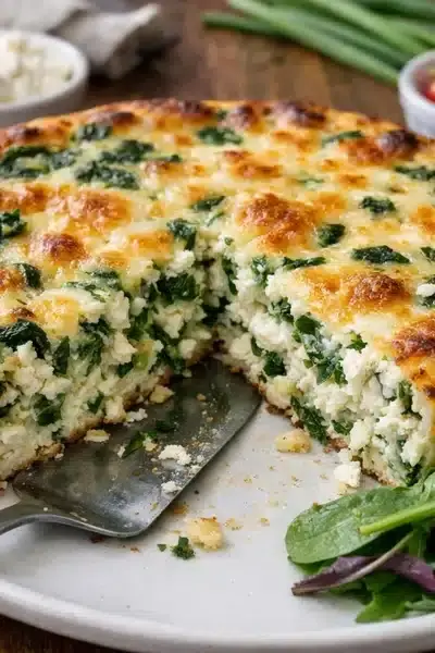 Spinat Quiche ohne Boden