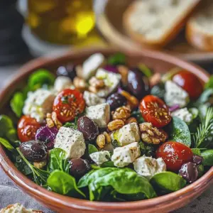 Spinatsalat mit Feta