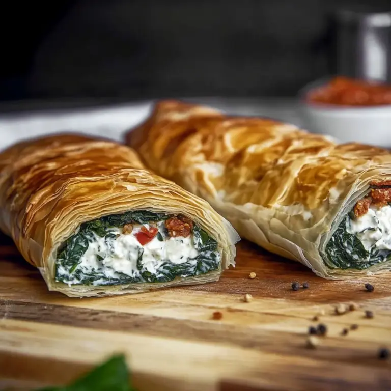 Spinatstrudel mit Feta