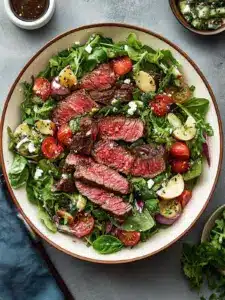 Steak Salat mit Balsamico-Dressing