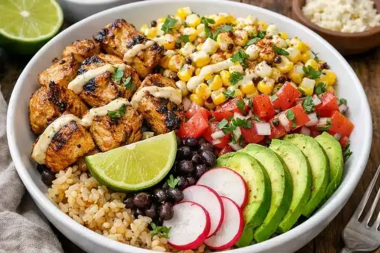 Street Corn Hähnchen Schüssel