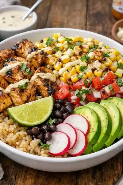 Street Corn Hähnchen Schüssel