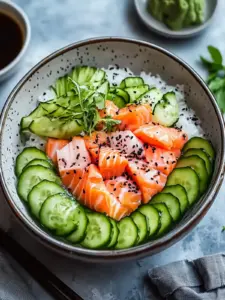 Sushi-Salat mit geräuchertem Lachs