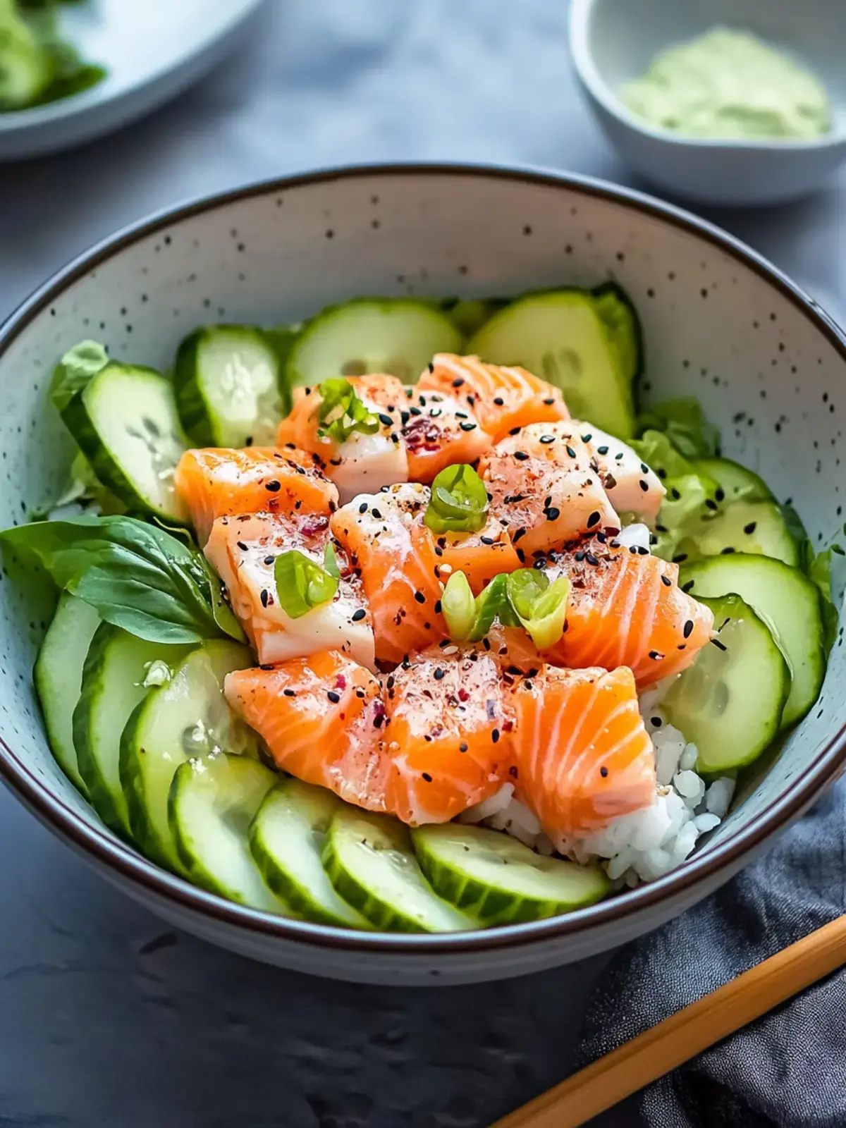 Sushi-Salat mit geräuchertem Lachs