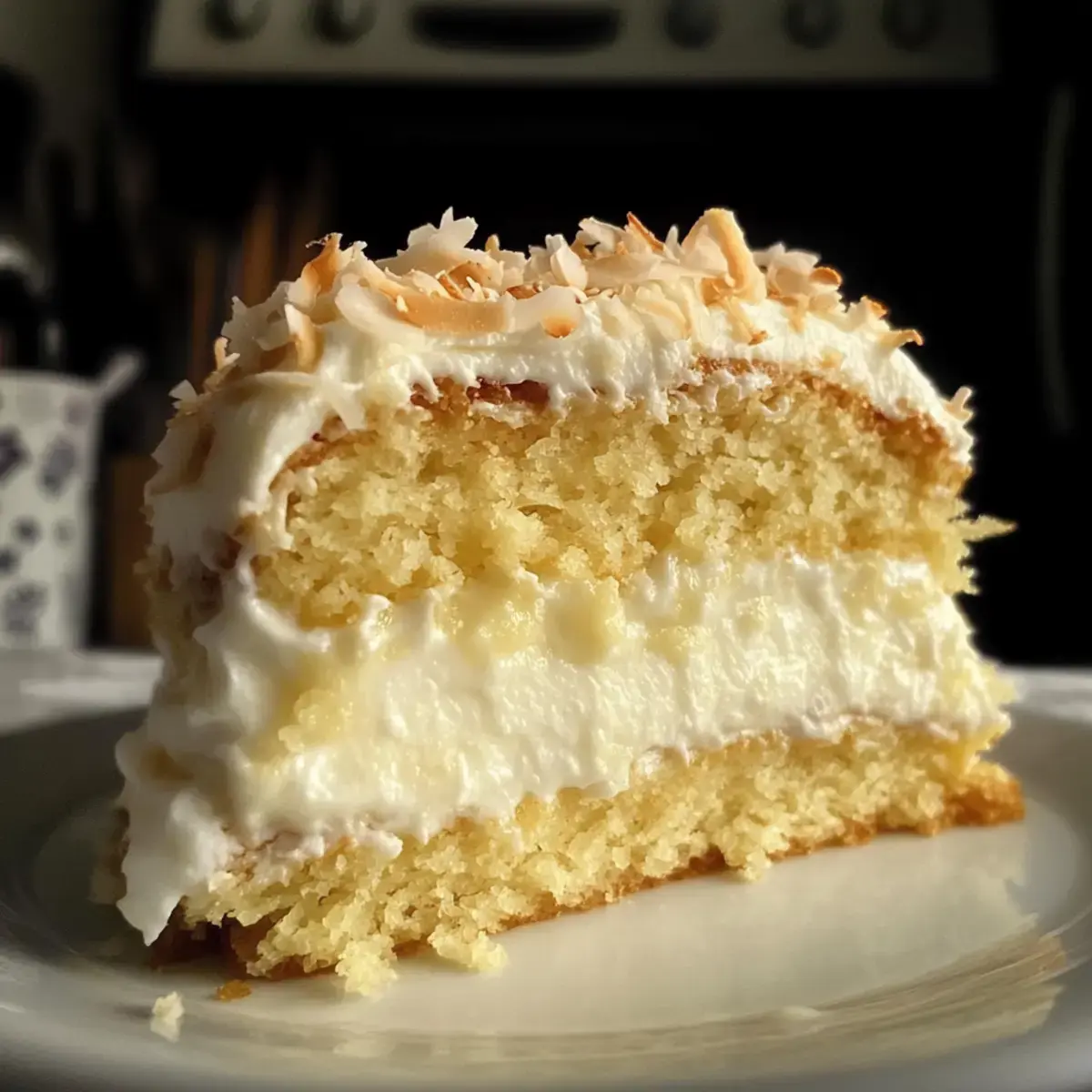 Südlicher Kokosnusspuddingkuchen