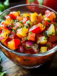 Süße scharfe Pfirsichsalsa