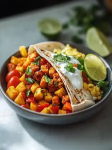 Süßkartoffel Burrito Schüssel