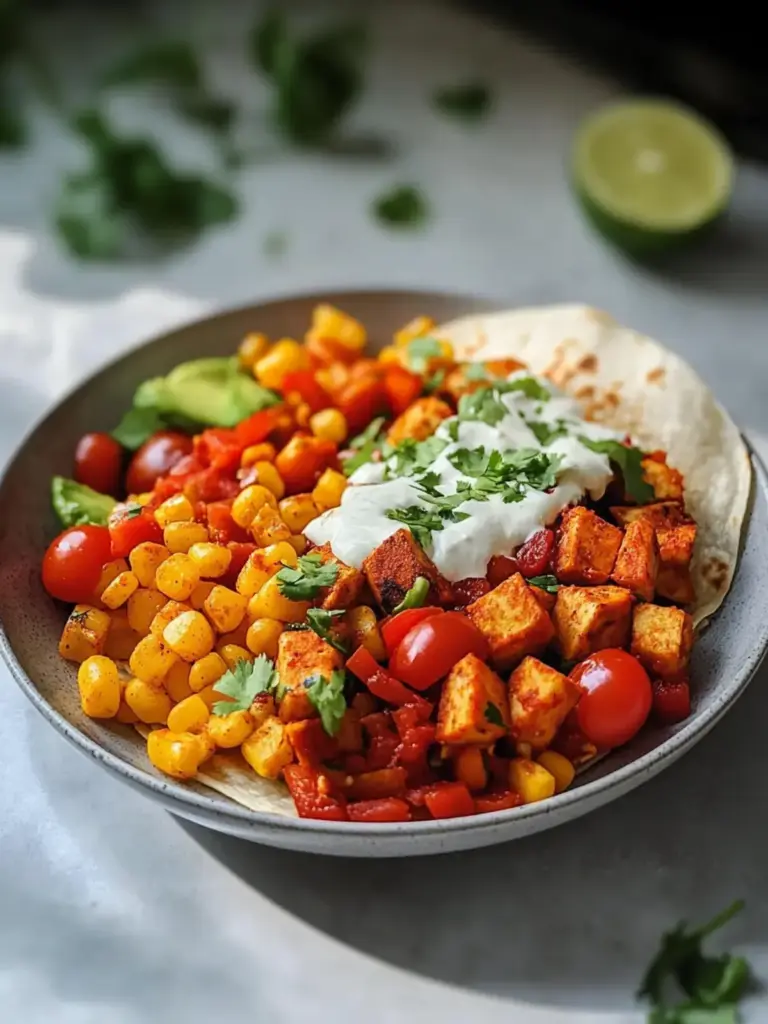 Süßkartoffel Burrito Schüssel