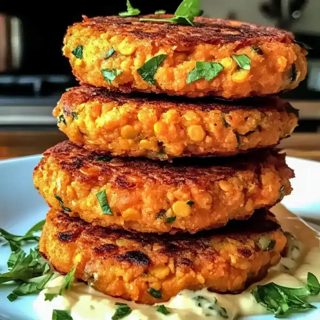 Süßkartoffel rote Linsen Patties