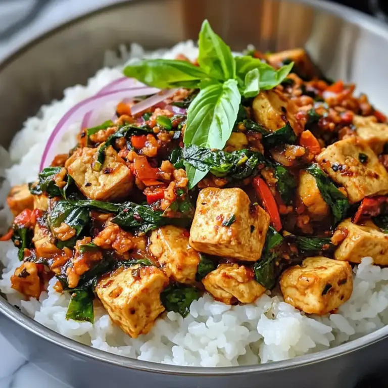 Thailändisches Basilikum Tofu