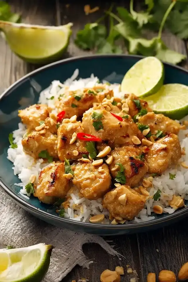 Thailändisches Erdnuss-Hühnchen