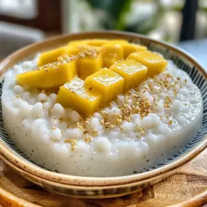 Thailändischer Kokos-Sago-Pudding