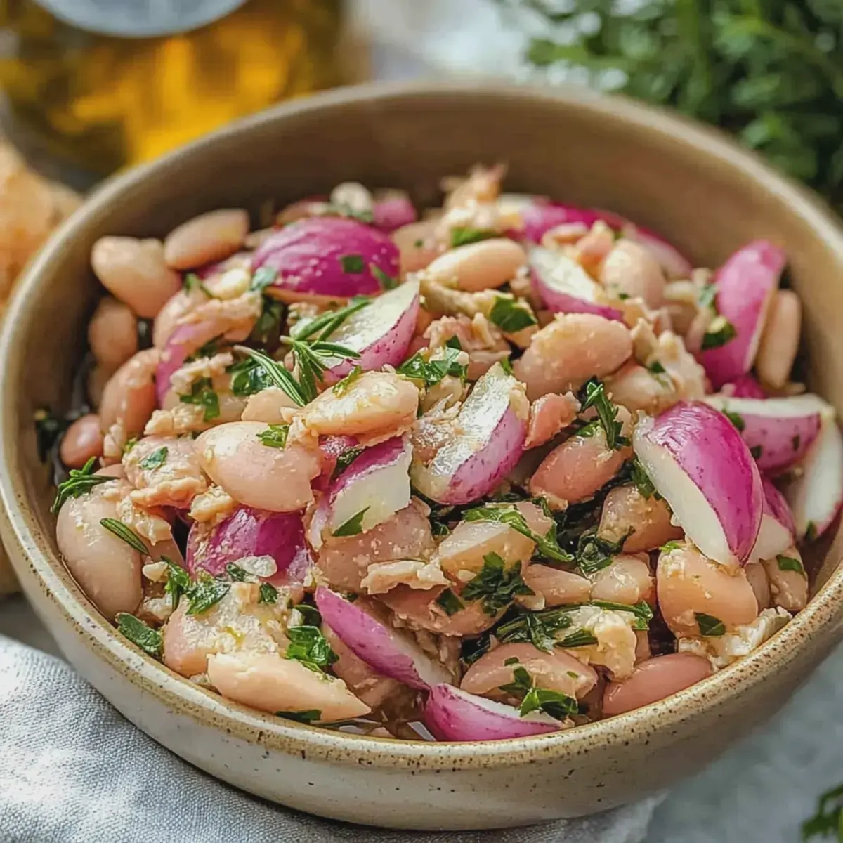 Thunfisch Salat mit weißen Bohnen