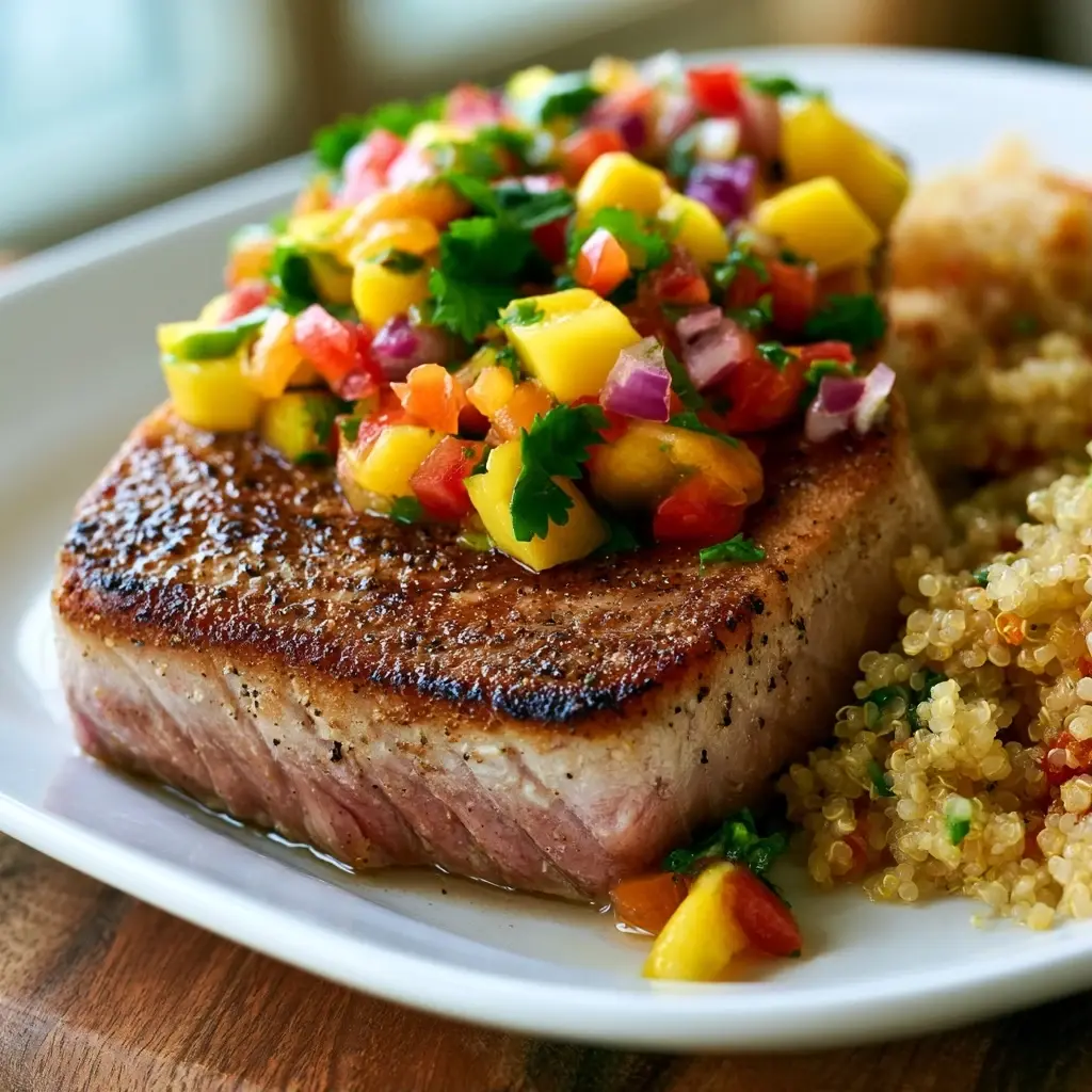 Thunfisch-Steak mit Mango-Salsa