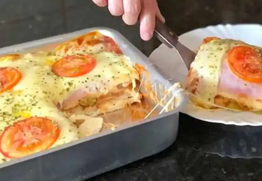 Toast Mozzarella Auflauf aus dem Backofen, schnell und lecker! 2 Toast Mozzarella Auflauf