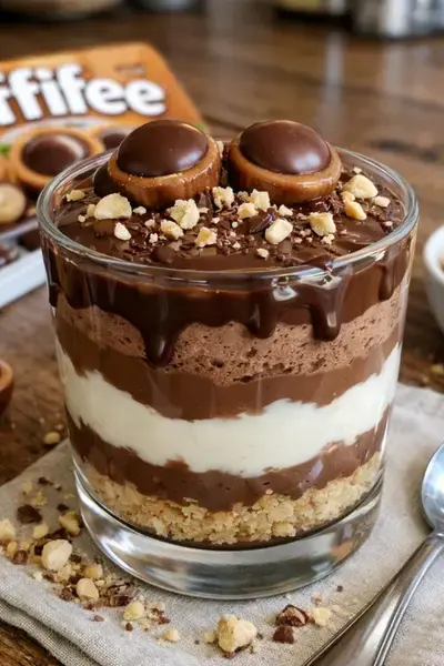 Toffifee-Dessert im Glas