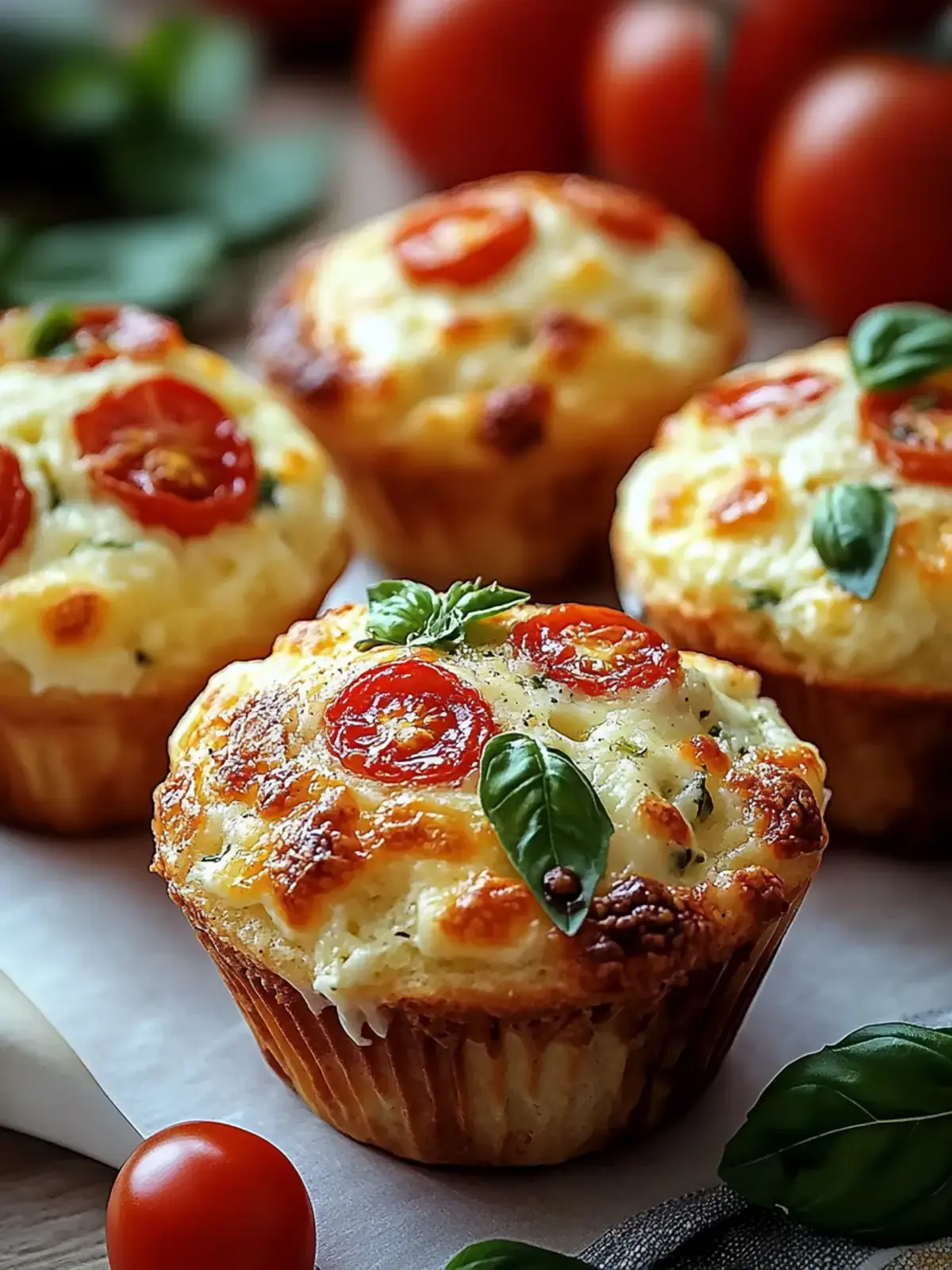 Tomaten-Mozzarella-Basilikum-Muffins