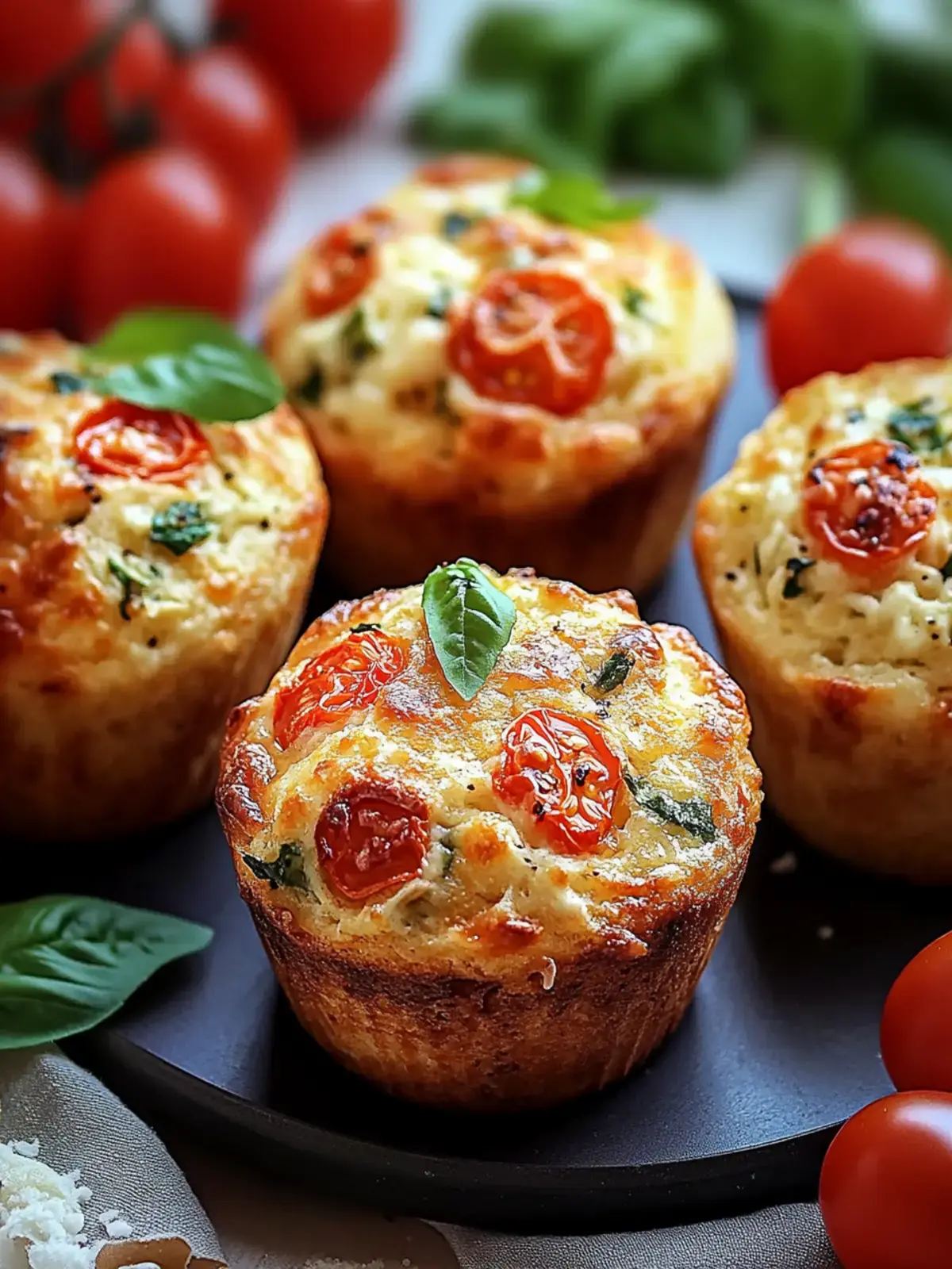 Tomaten-Mozzarella-Basilikum-Muffins