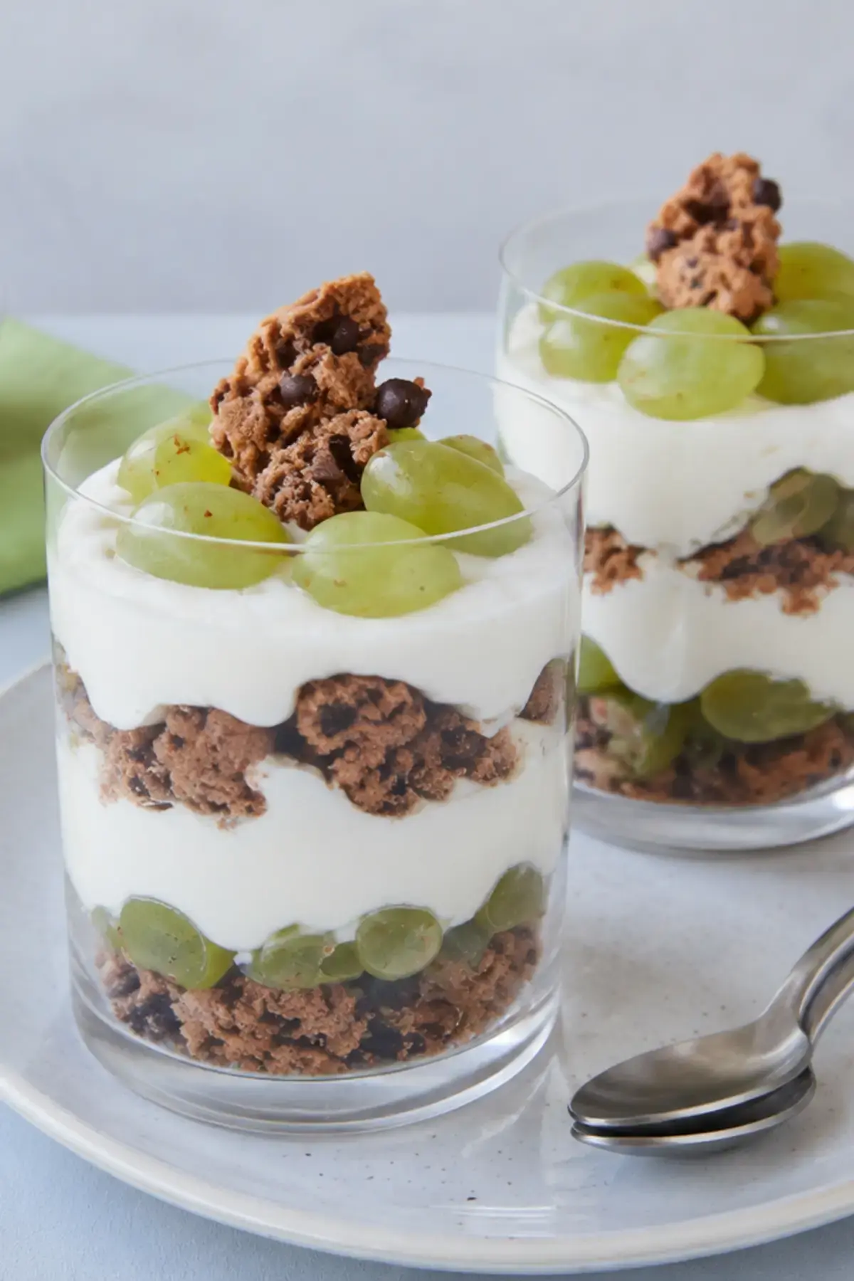 Trauben-Cookie-Dessert