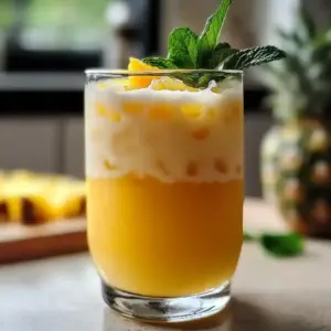 Tropische Ananaslimonade