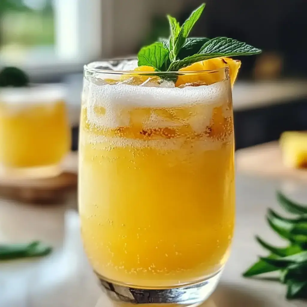 Tropische Ananaslimonade