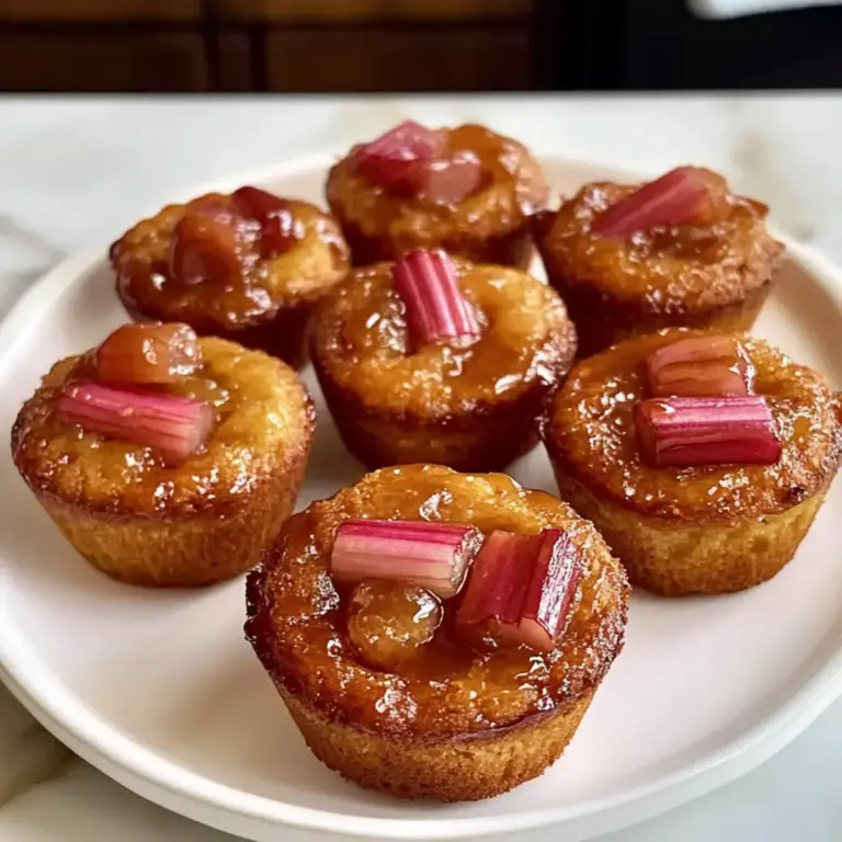 Umgedrehte Rhabarbermuffins