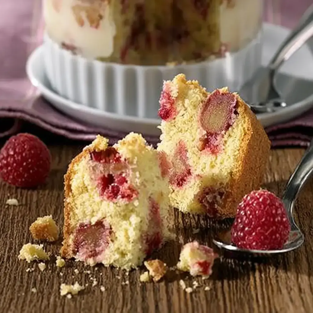 Vanille Rhabarberkuchen im Glas