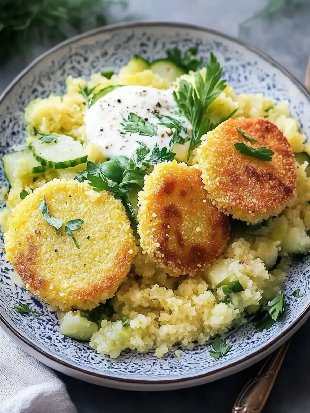 Vegane Kartoffel-Couscous-Taler