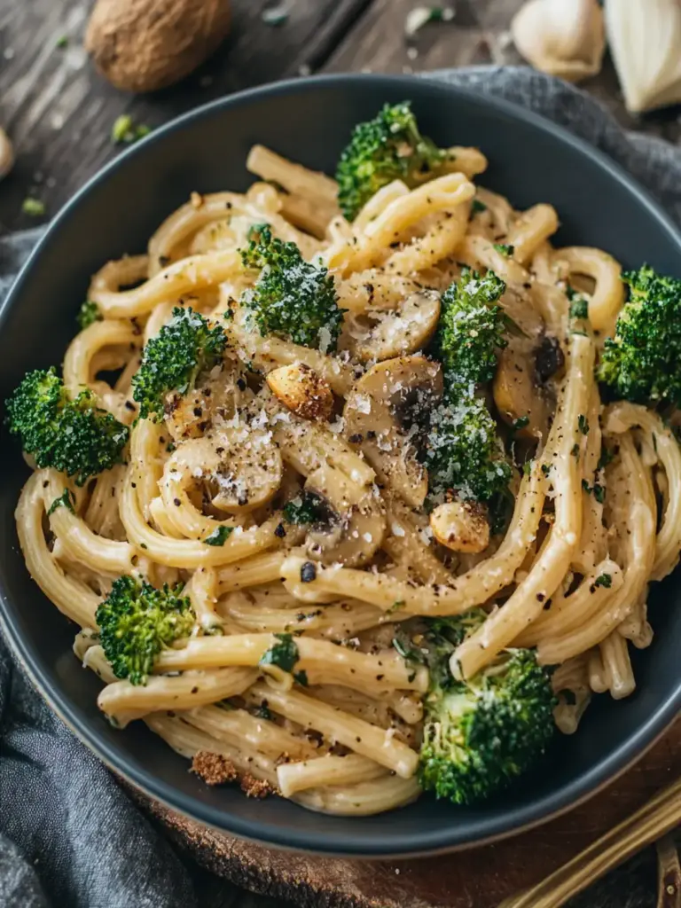 Vegane Pilz-Brokkoli-Pasta