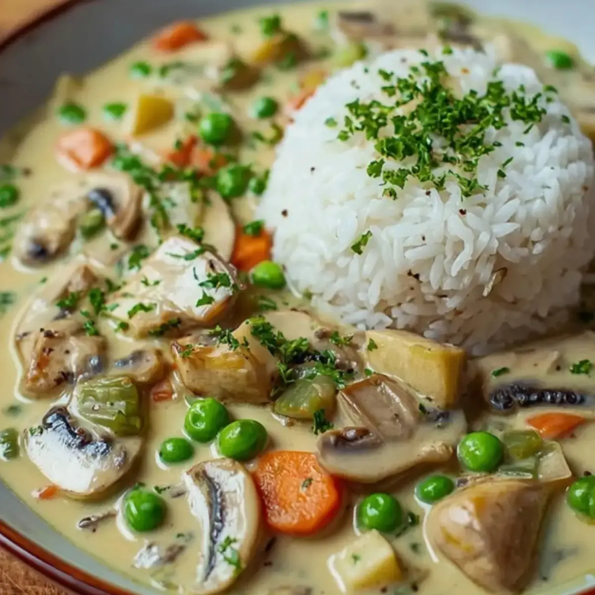 Vegane Pilzpasta Soja-Nudeln