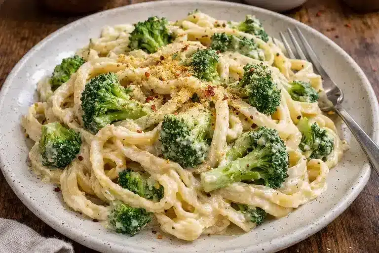 Veganer Brokkoli Alfredo