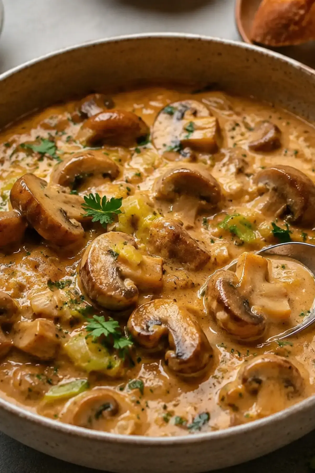 Veganes Lauch-Pilz-Gulasch
