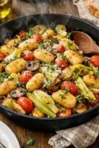 Vegetarische Gnocchi Pfanne mit Spitzkohl