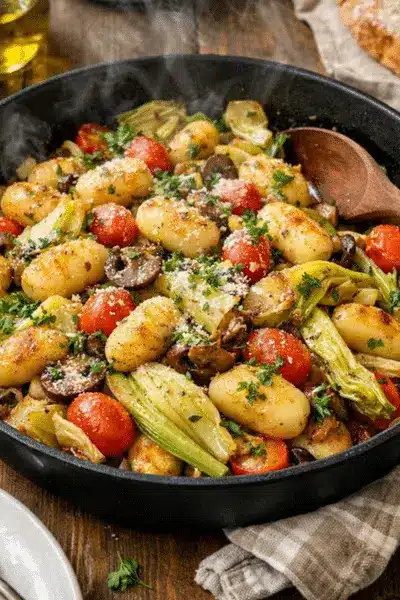 Vegetarische Gnocchi Pfanne mit Spitzkohl – Einfach & Lecker 2 Vegetarische Gnocchi Pfanne mit Spitzkohl