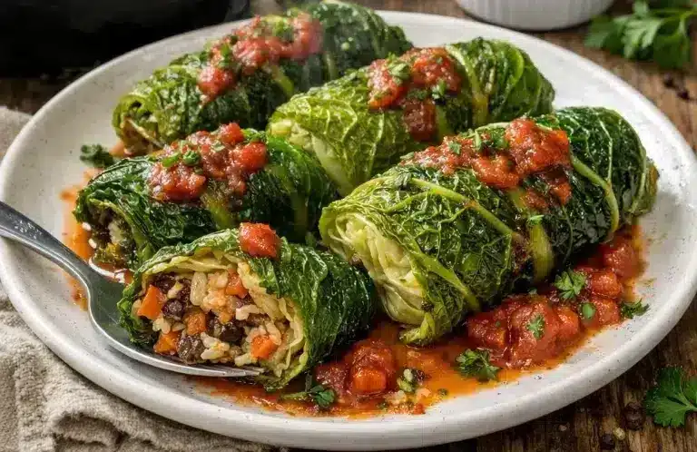 Vegetarische Wirsingrouladen
