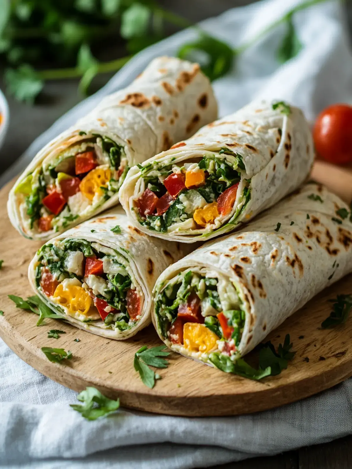 Vegetarische Wrap-Röllchen