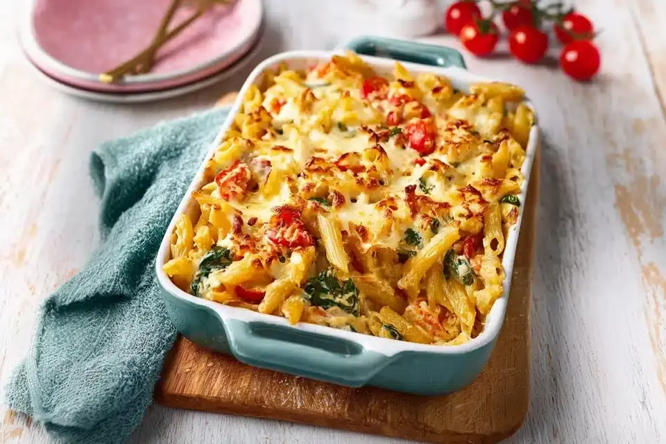 Vegetarischer Nudelauflauf
