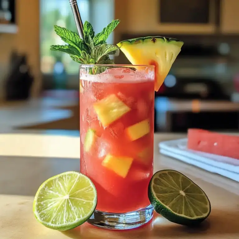 Wassermelonen-Ananas-Chill-Mocktail