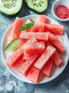 Gesunde Wassermelonen-Pommes