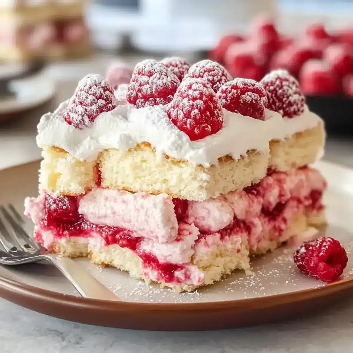 Weiße Schokolade Himbeer Tiramisu